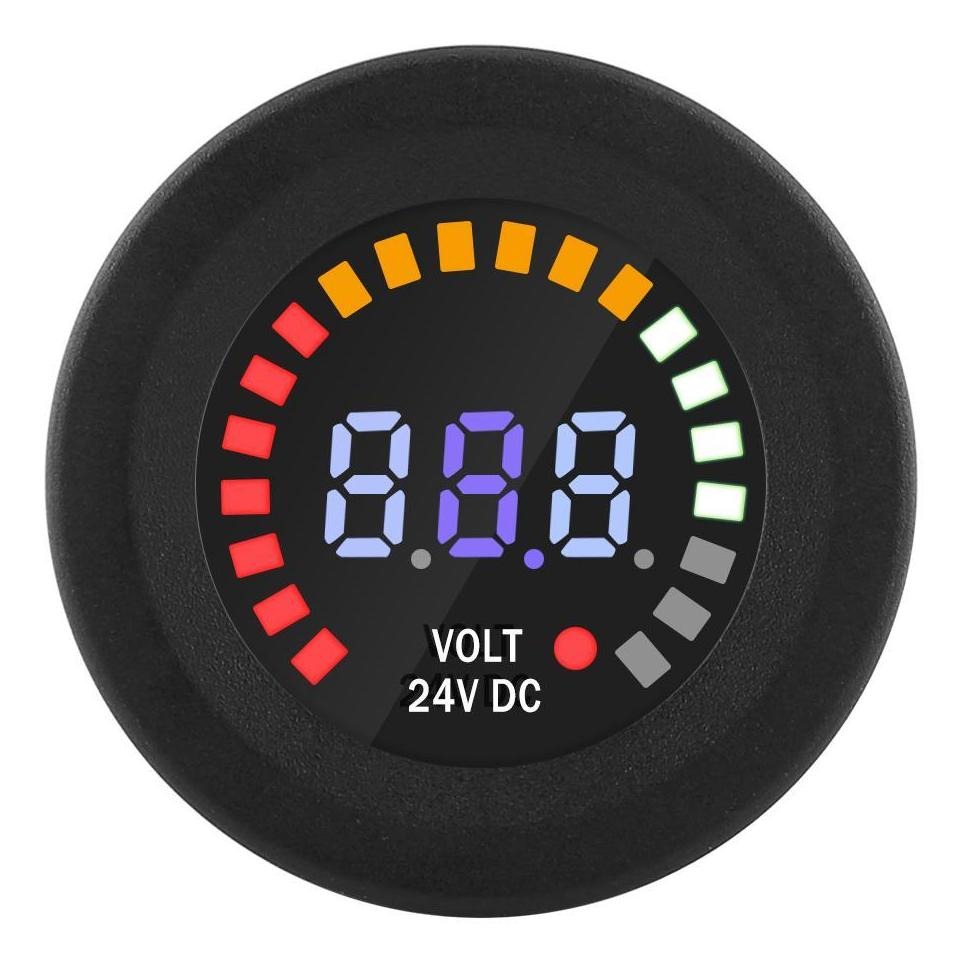 Qiilu DC 24 V Universal Digital LED Panel Volt/ímetro Voltaje Pantalla para Coche Motocicleta ATV