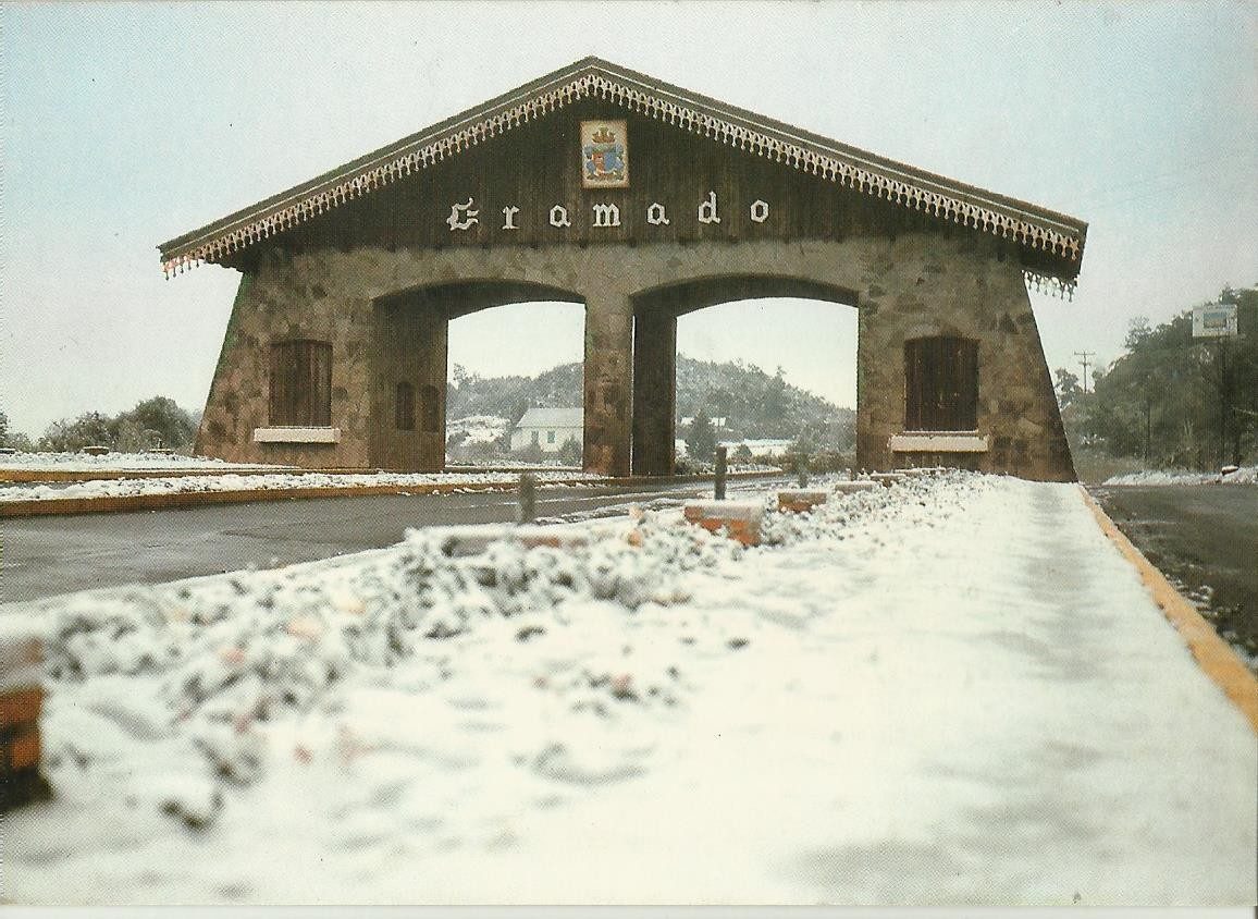 Qrp-22372 - Postal Gramado, R S - Portico - Neve - R$ 53 ...