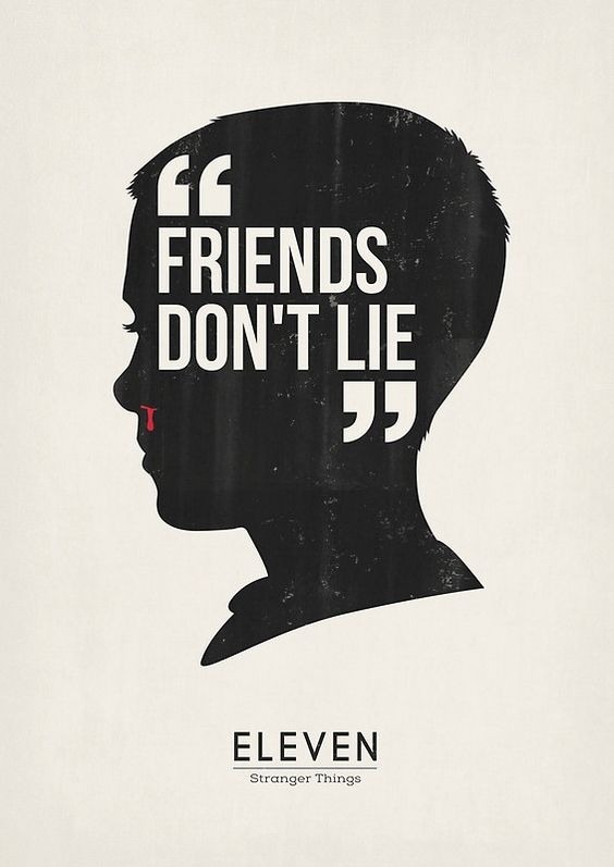 Download Quadro A4 - Friends Don't Lie ( Stranger Things) - R$ 39 ...