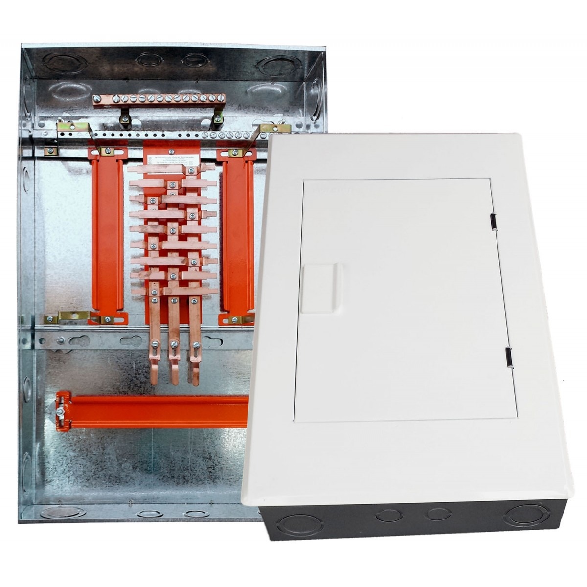 Quadro De Distribuição Trifasico Com Barramento Para 24 Disjuntores Quadro Distribuição 24din 100a Embutir C/ Barramento Incluso - R$ 379