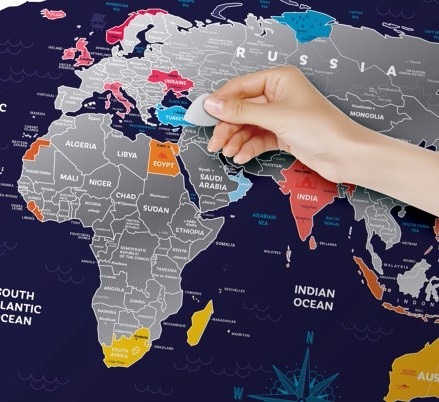 Quadro Mapa Mundi De Raspar - Scratch Map - Silver - R ... Quadro Mapa Mundi De Raspar - Scratch Map - Silver - R ...