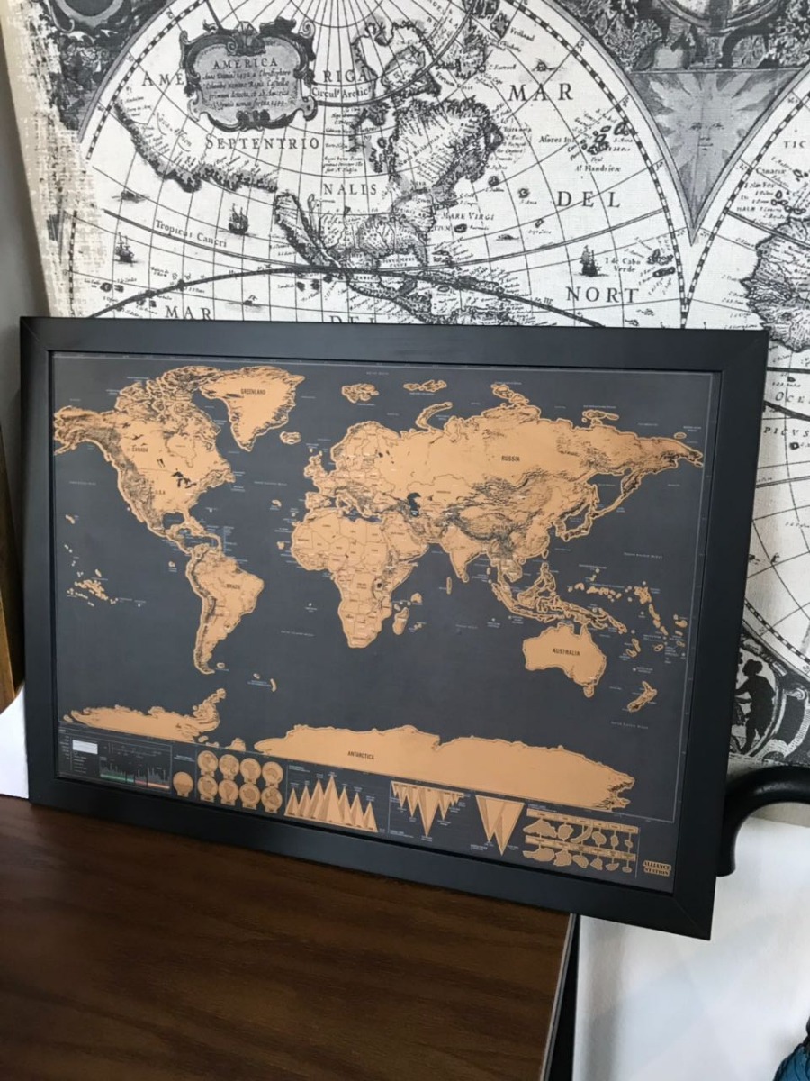 Quadro Mapa Mundi Raspadinha Viagem Com Moldura Frete ... Quadro Mapa Mundi Raspadinha Viagem Com Moldura Frete ...