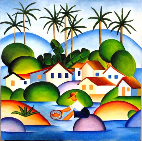 Quadro pintura paisagem