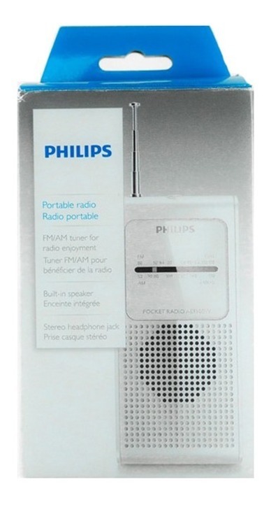 Radio Philips AE1500//00 negro 100 mW RMS , control de volumen