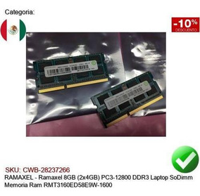 Ramaxel 8GB 2x4GB PC3-12800 DDR3 Laptop SoDimm Memory Ram RMT3160ED58E9W-1600
