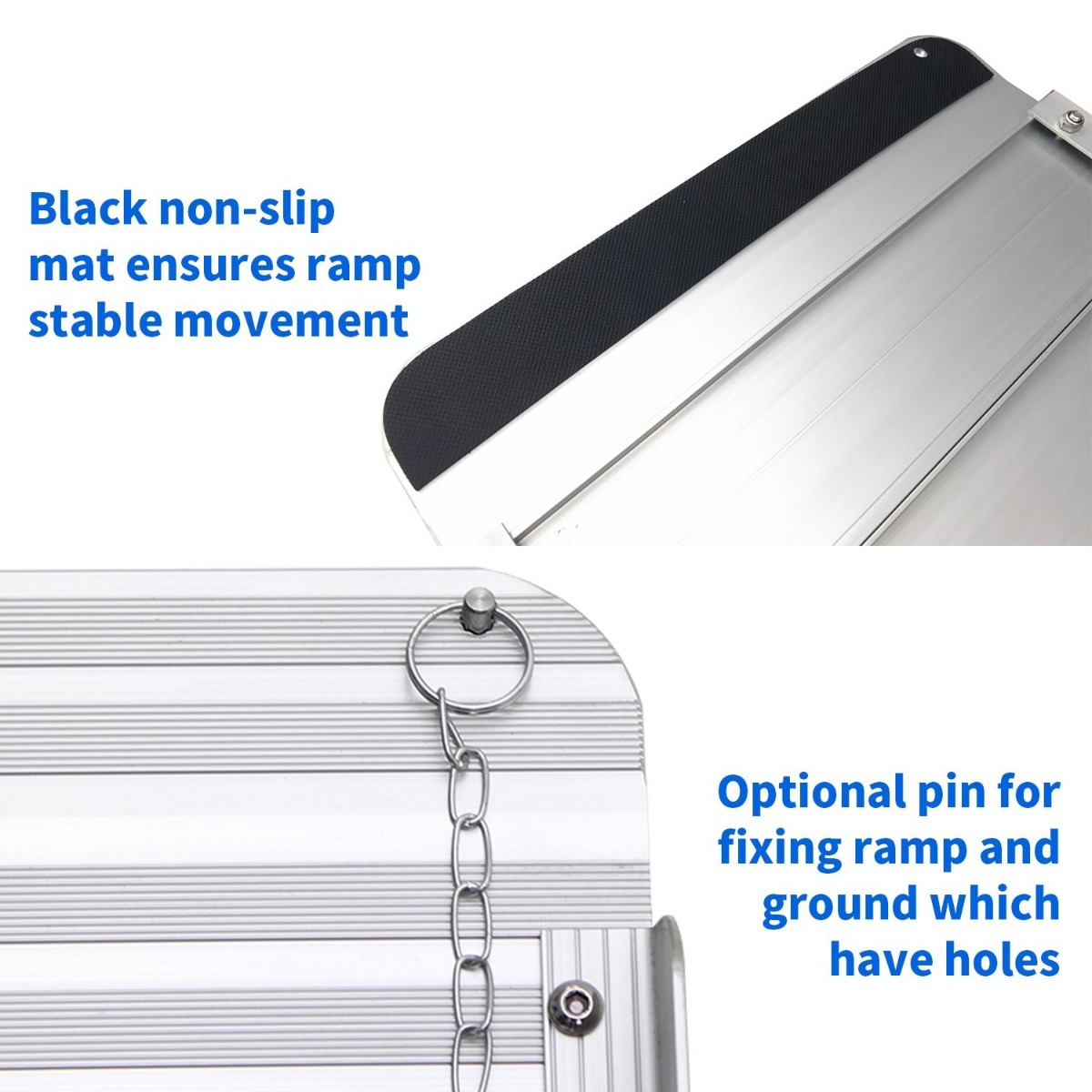 Rampa Pies Plegable Silla Ruedas 3 Grati Envío Portátil Para 80XknwOP