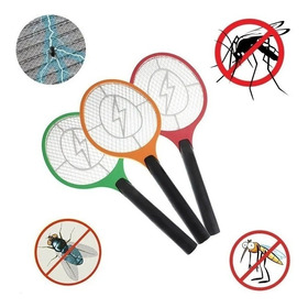 Raqueta Mata Mosquitos Moscas Descarga Electrica A Pilas