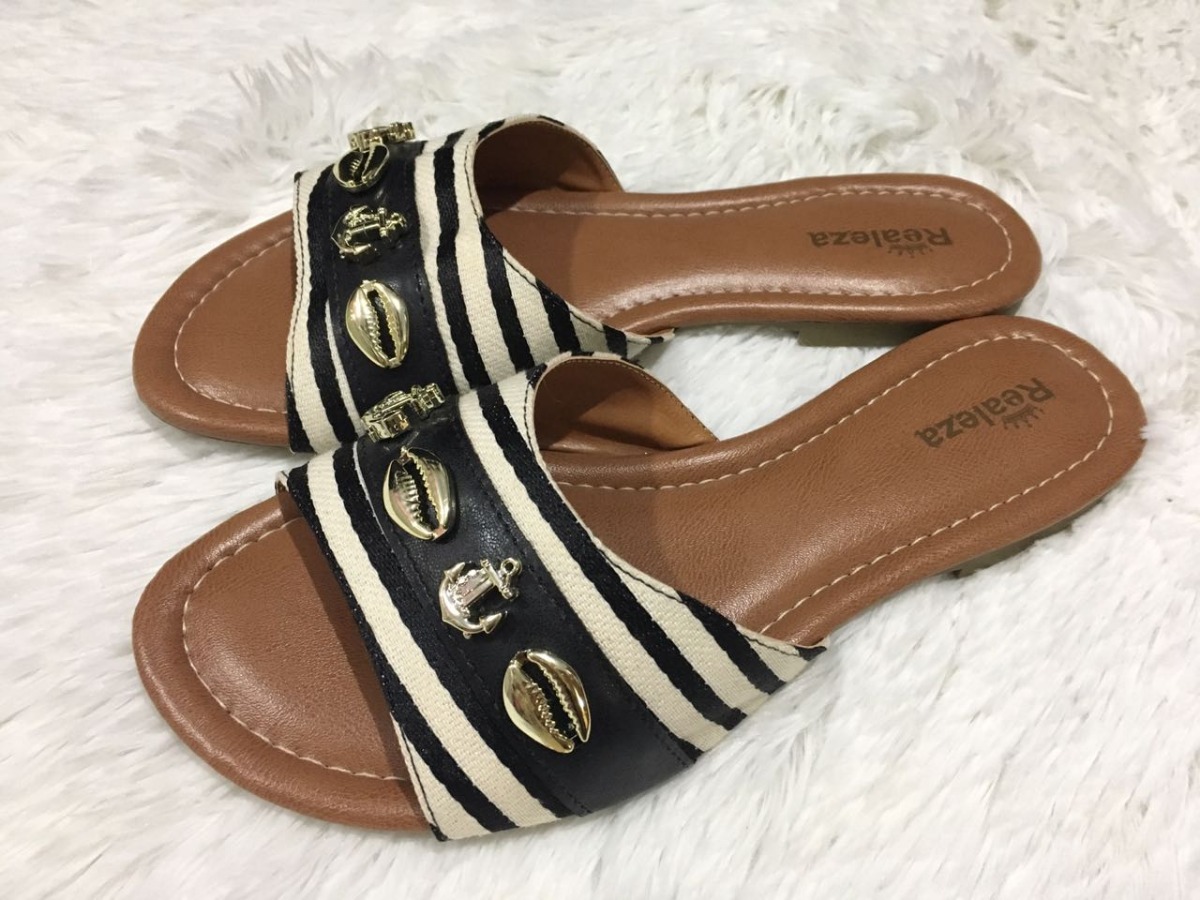 Rasteira Chinelo Sandália Feminina Verão 2019 Pingentes - R$ 49,90 em Mercado Livre