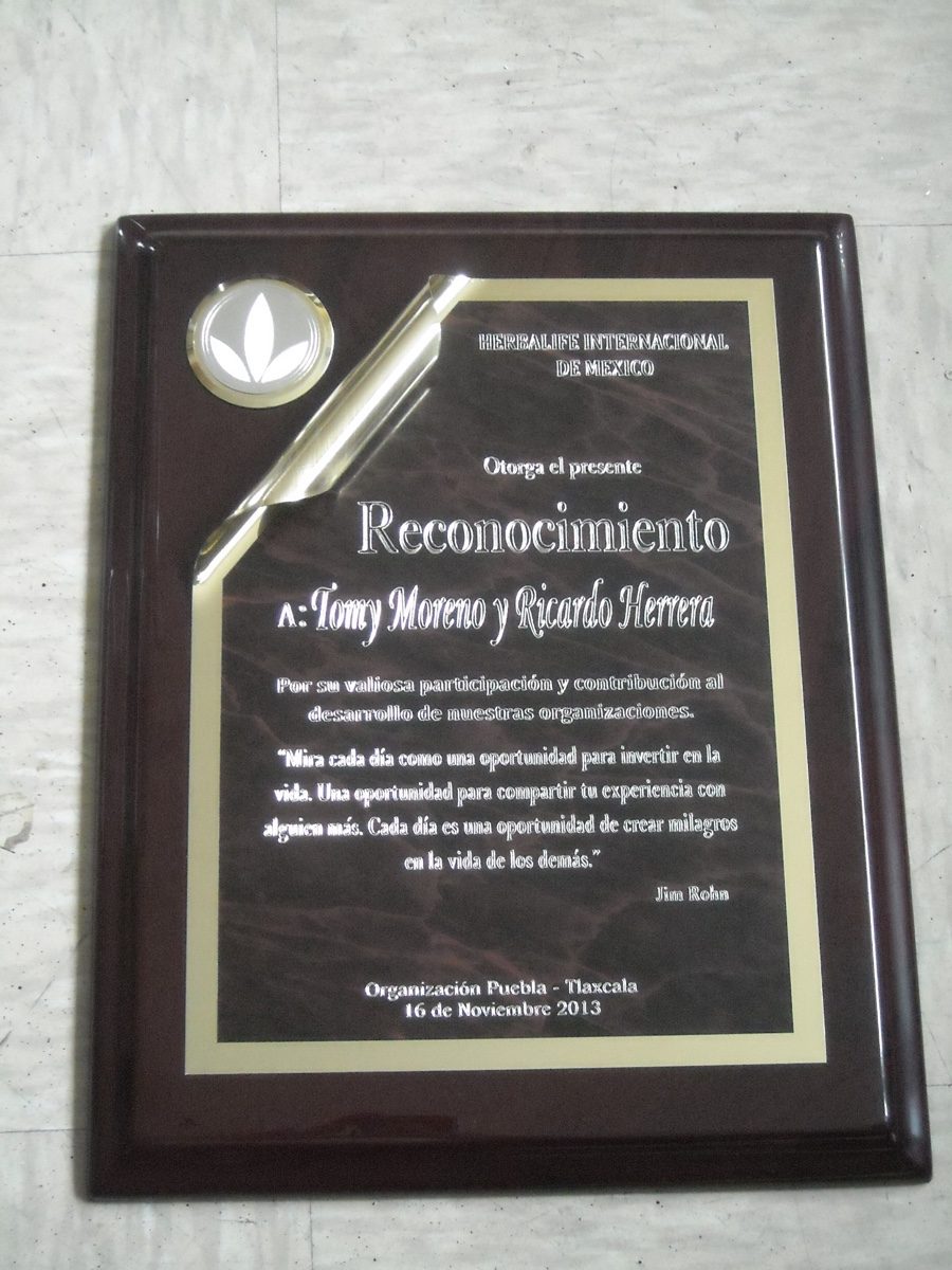 Reconocimientos Agradecimientos Diplomas Placas - $ 550.00 