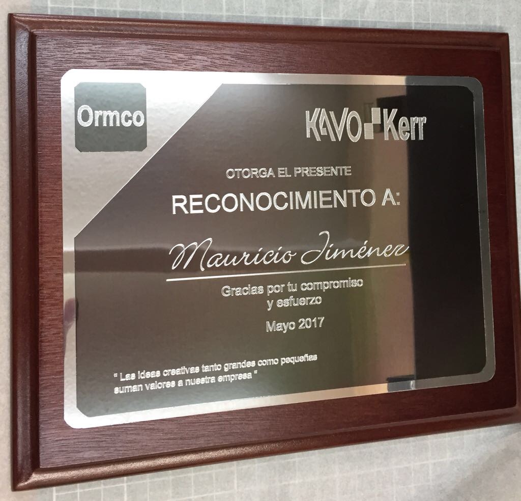 Reconocimientos Diploma Placa Conmemorativa Grabado 