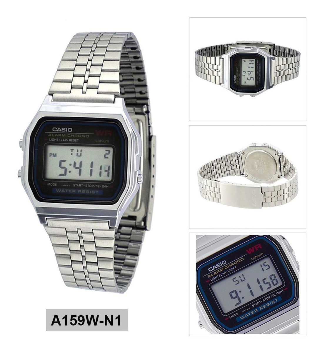 Relogio Casio A159 Prata Retrô Vintage Unisex A168 158 Orig - R$ 120,00 em Mercado Livre