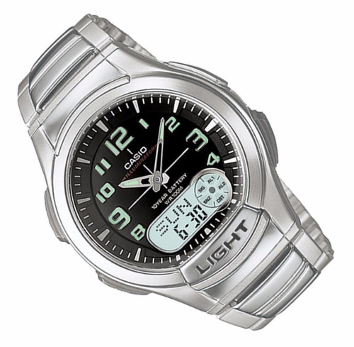 Relógio Casio Aq-180 Wd Digital Análogo Mundial Telememo Pt - R$ 249,99 em Mercado Livre