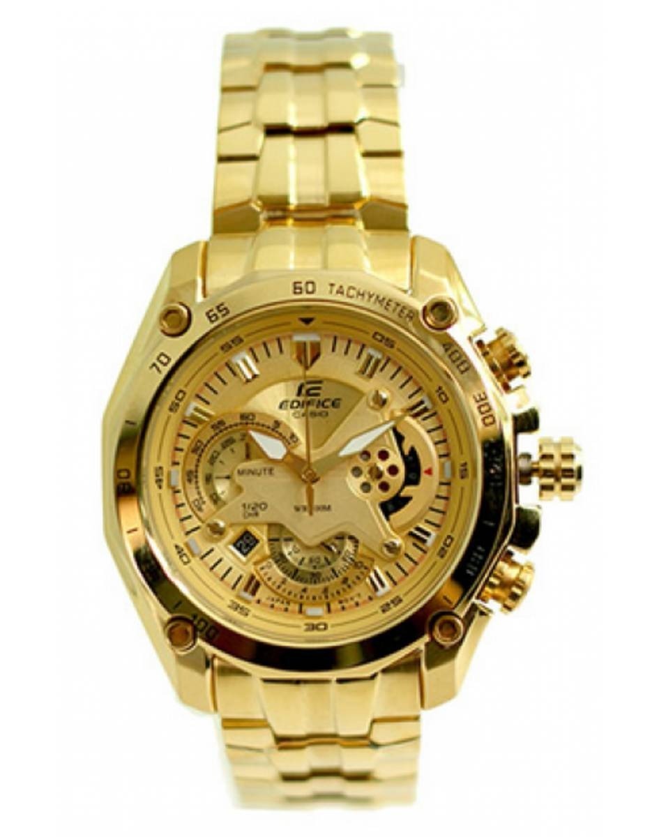 Relogio Casio Edifice Ef 550 Dourado Gold Garantia Original - R$ 240,00 em Mercado Livre