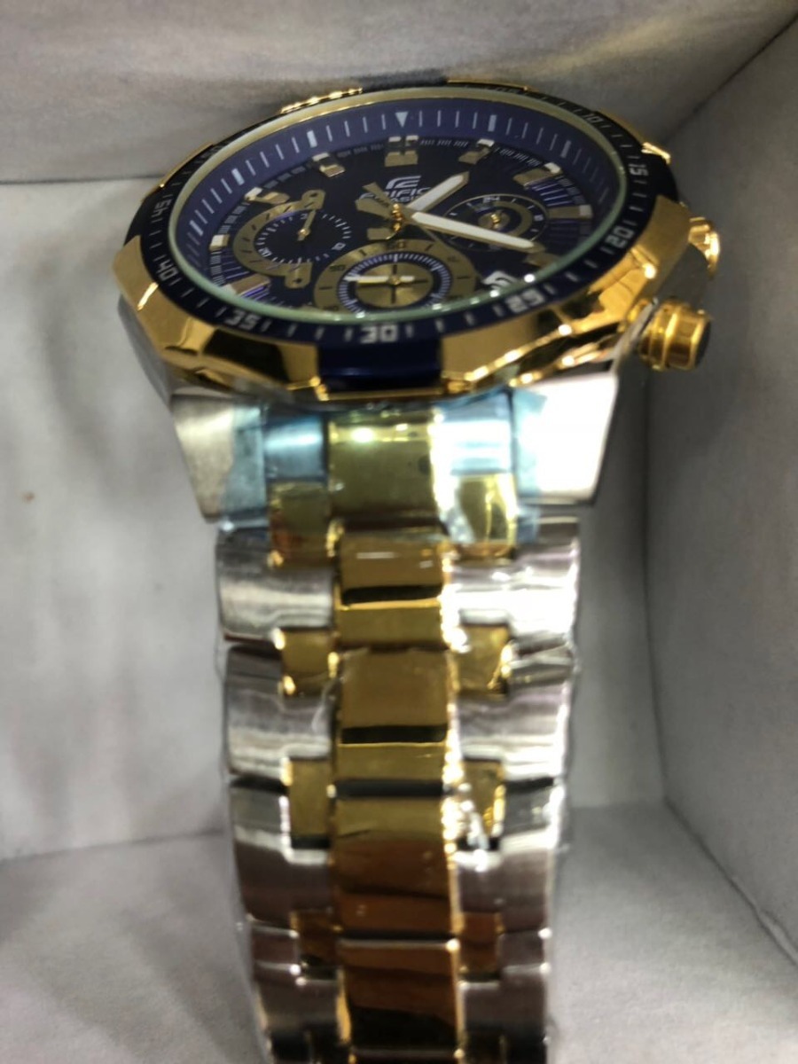 Relógio Casio Edifice Ef 554 Mistro Mostrador Azul S Cx - R$ 235,00 em Mercado Livre