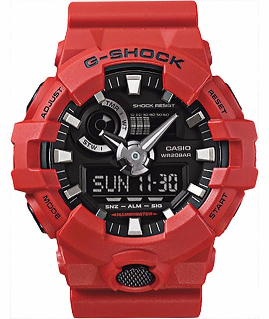 Relogio Casio G-shock Ga-700-4adr Vermelho Original Ga700 - R$ 419,90 em Mercado Livre