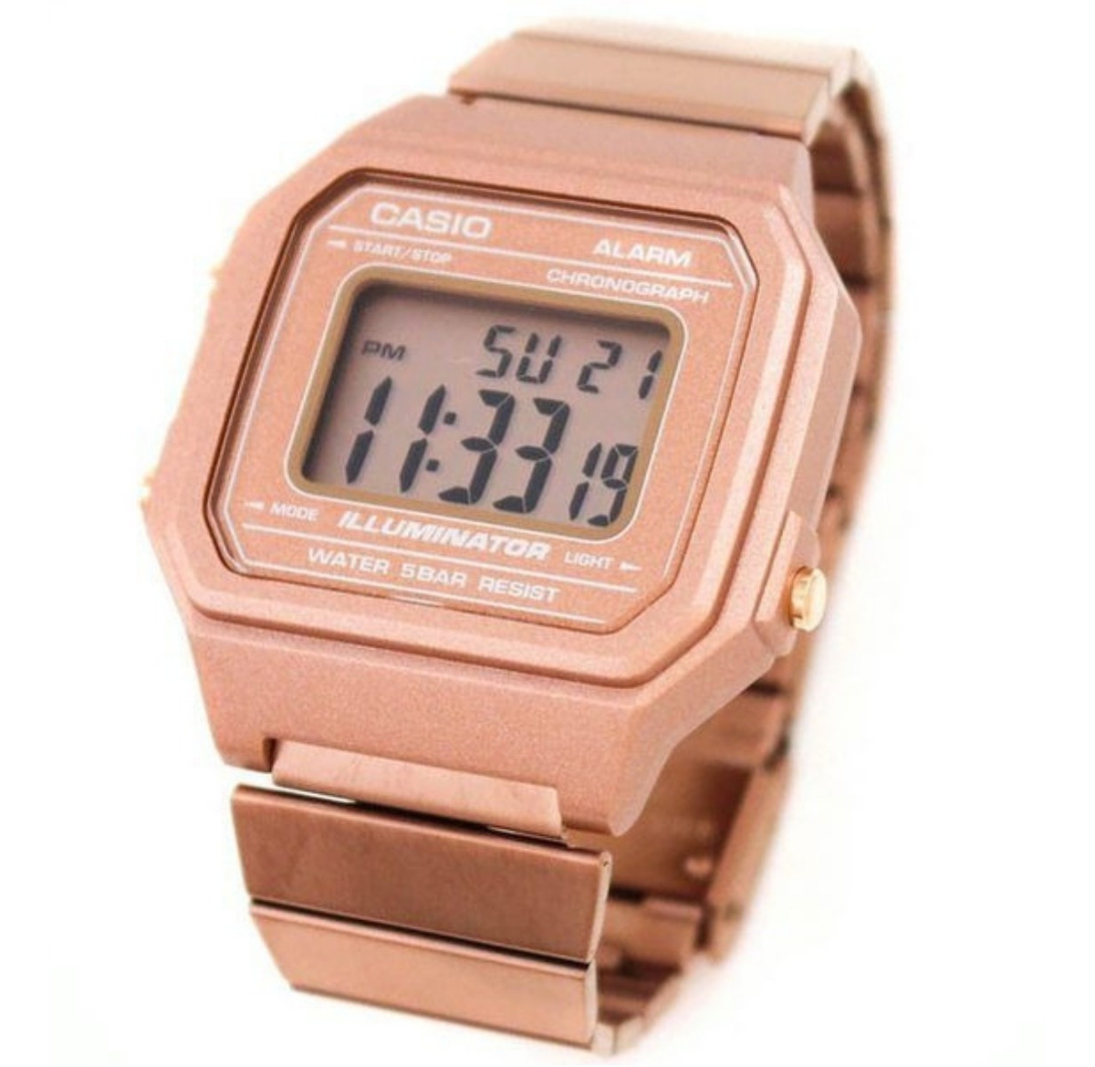 Relógio Casio Vintage B650wc-5a Rose Gold Quadrado Original - R$ 257,00 em Mercado Livre