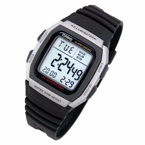 Relogio Casio W96h1a Wr50m Hora Dual Alarme 12/24hs Nfe R 199,99