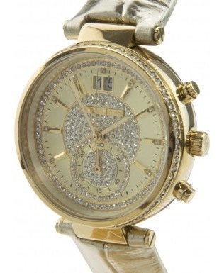Relógio Michael Kors Mk2444 Sawyer Orig Chron Anal Gold - R$ 2.499,99 em Mercado Livre