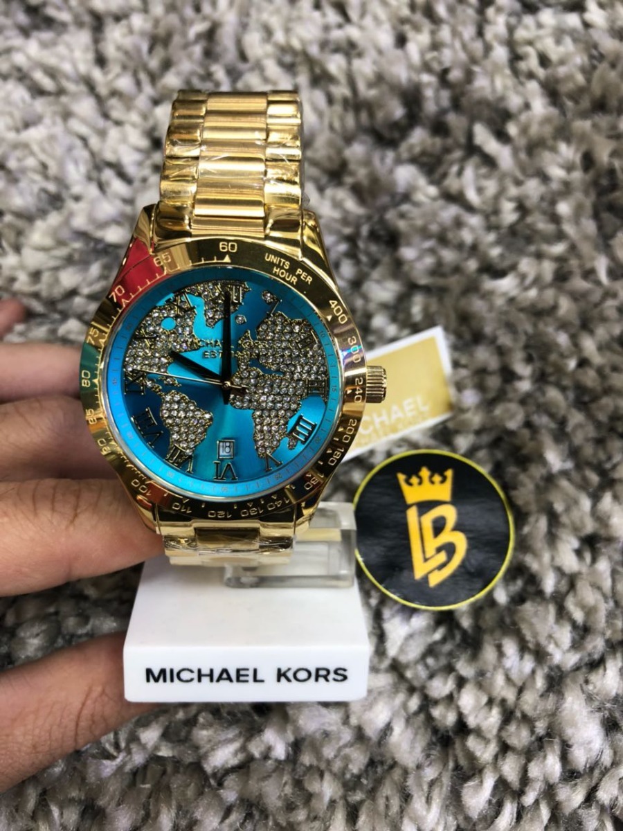 michael kors relogio mapa mundi