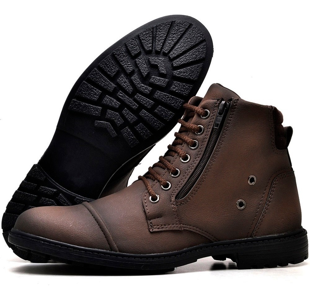 Relógio Original + Bota Coturno C/zíper Masculina 2019 - R$ 69,90 em Mercado Livre
