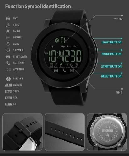 Relogio Skmei 1255 Smartwatch Bluetooth Pedometro - R$ 125,00 em Mercado Livre