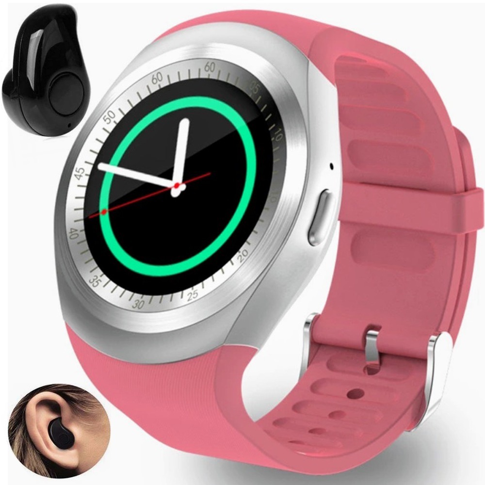 Relógio Smartwatch Y1 Bluetooth + Fone De Ouvido Android Ios - R$ 119,40 em Mercado Livre