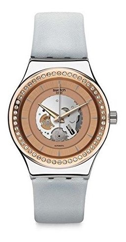 Cuero Automático Yi Correa Unisex Con Swatch Reloj Analógico y7b6Ygf