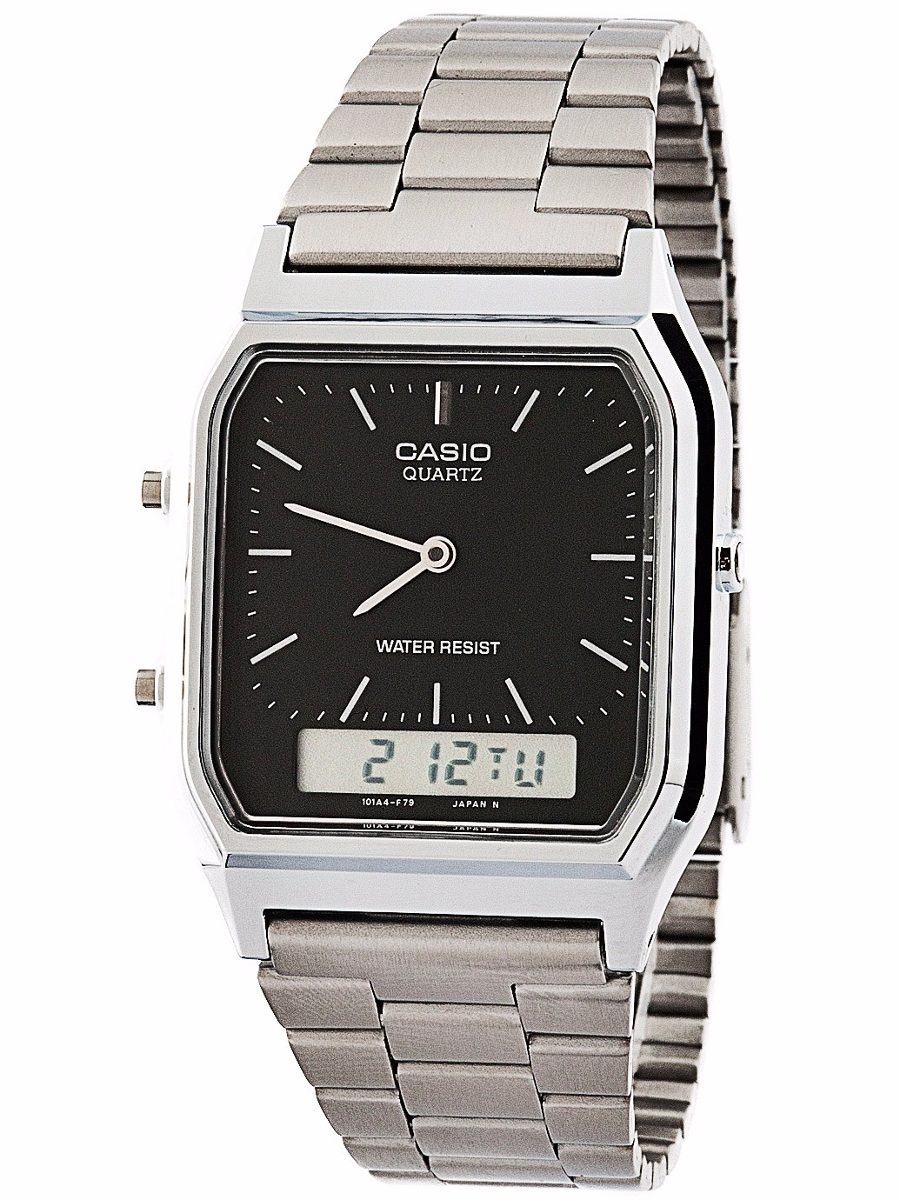 Reloj Casio Original Aq230 Plateado - $ 719.00 en Mercado Libre