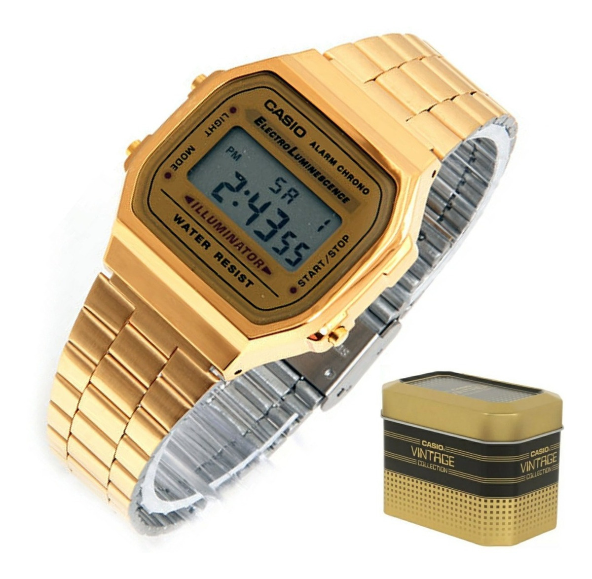 Reloj Casio Retro A168 Dorado Retro Vintage Edicion Especial - $ 1,469.00 en Mercado Libre