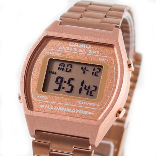 Reloj Casio Retro Vintage B640 Oro Rosa Original Alarma Luz - $ 1,379.00 en Mercado Libre