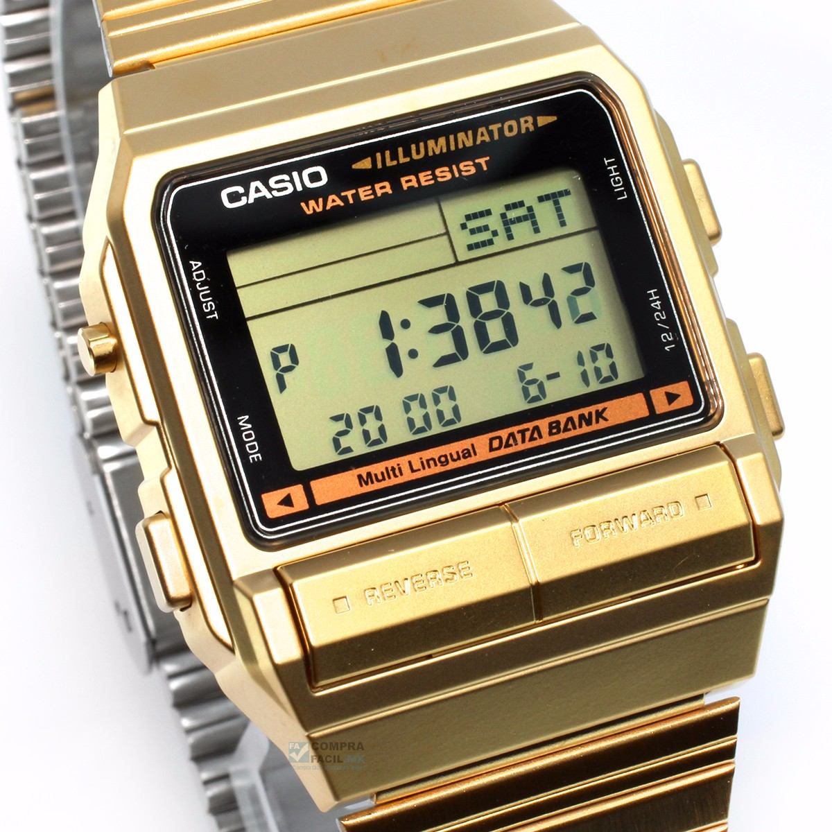 Reloj Casio Retro Vintage Db380 Dorado- 100% Original Cfmx - - $ 1,299.00 en Mercado Libre