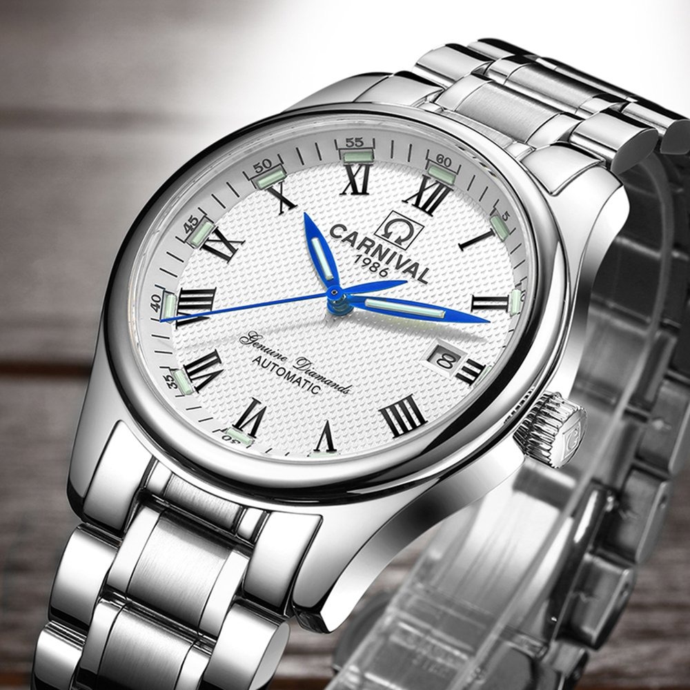 Cronometrador Calendario Mecánico Numér Automático Del Reloj wONmnv08