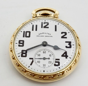 Special Oro De Bolsillo Railway Chapa Hamilton Reloj LSGzMVUqp