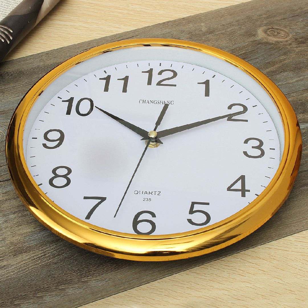 Reloj De Pared De Lujo Cocina Regalo Empresa Logo Dorado Pla - Bs. 600