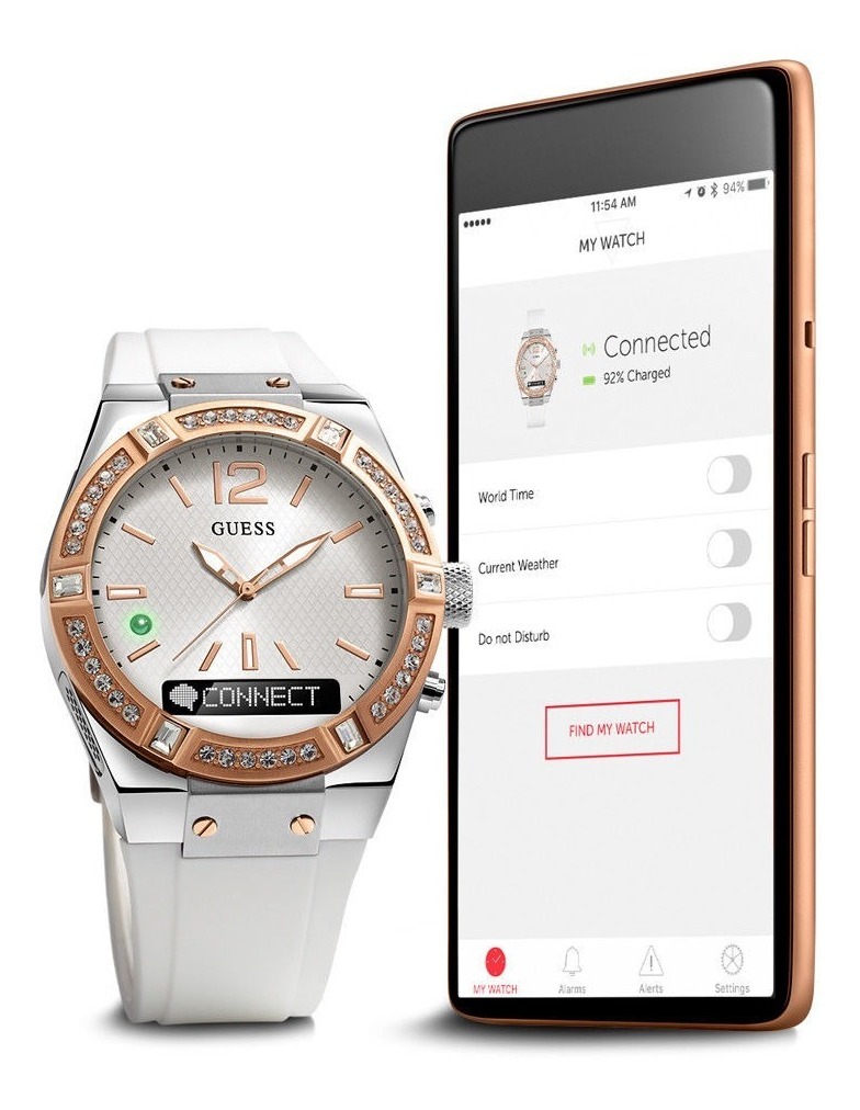 Guess Bluetooth Smart Watch Reloj C0002m2 Híbrido Connect L dCxroBe