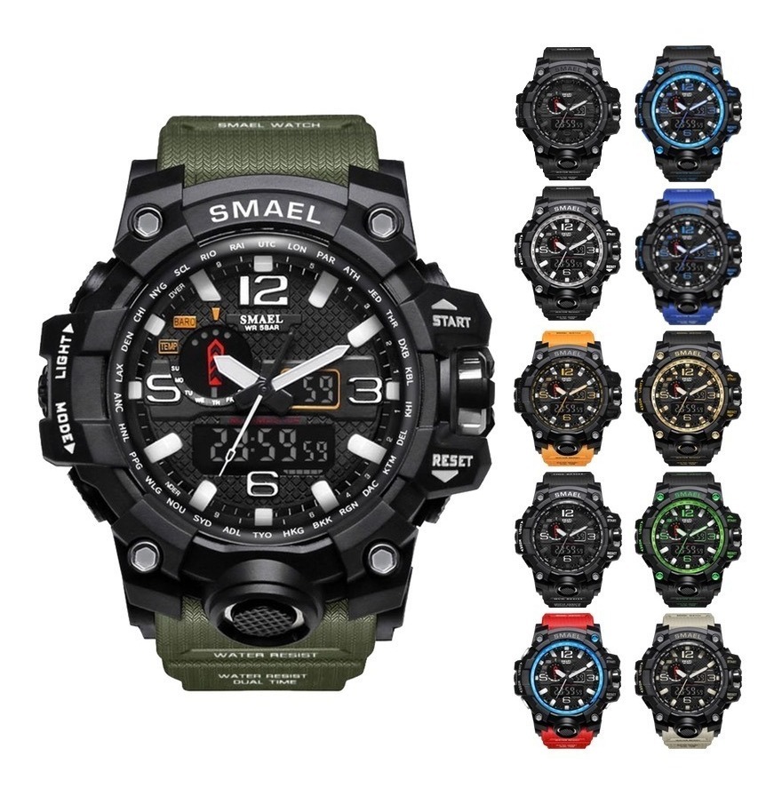 Reloj Militar Smael S Shock Táctico Sumergible 11 Colores - $ 389.00 en Mercado Libre
