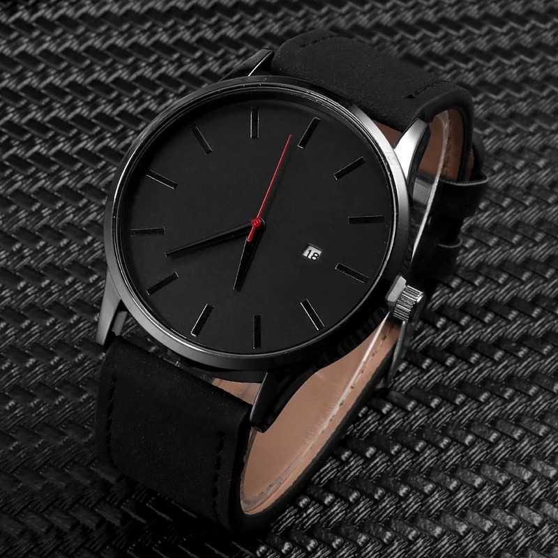 Reloj Para Hombre Caballero De Mano Negro Perfecto Regalo