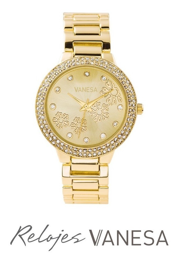 Reloj Shiny Pulsera Modelo Vanesa Dorado Strass Mujer Duran zMSUVp
