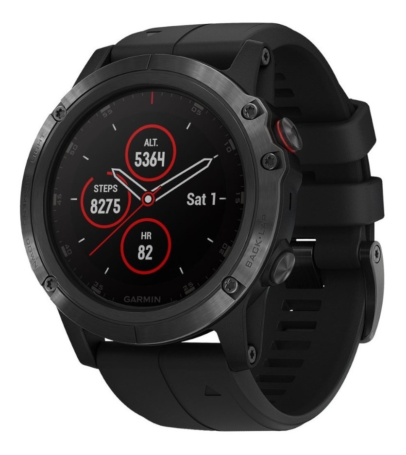 Reloj Smartwatch Garmin Fenix 5x Plus Gps Sapphire Edition Msi - $ 17,999.00 en Mercado Libre