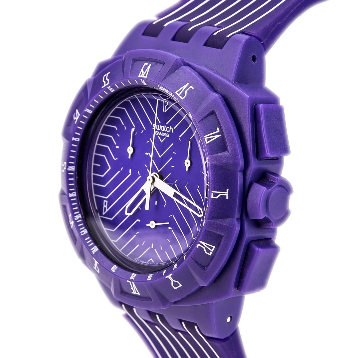 Reloj Swatch Cronometro Morado