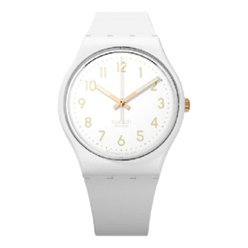 Reloj Swatch Mujer White Bishop Blanco Silicona Gw164