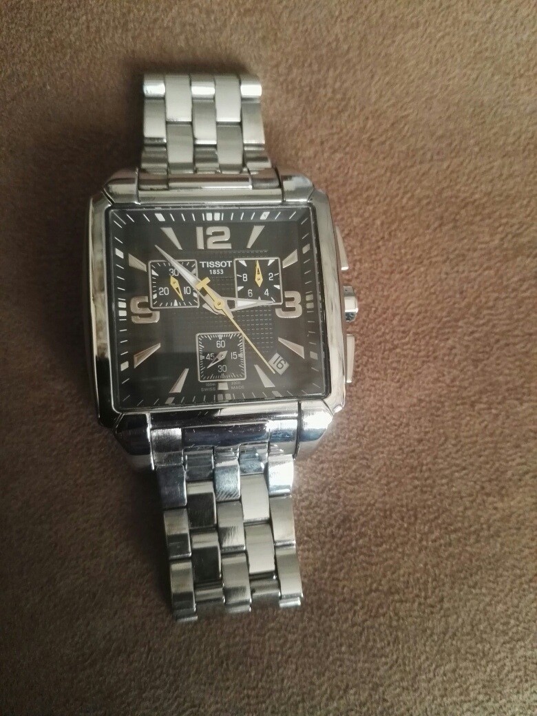 reloj tissot cuadrado hombre Reloj Tissot T005.517.11.057.00 Hombre Cuadrado Acero Crono