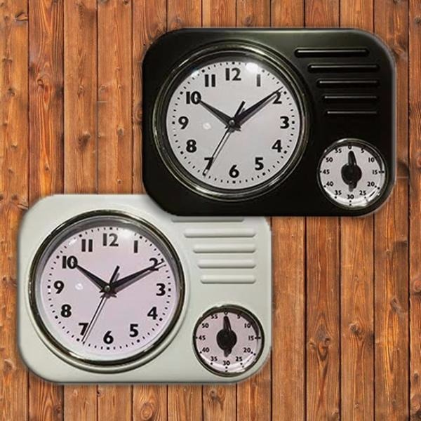 Reloj Vintage De Pared Con Timer Ideal Cocina Puro Diseño - $ 430,00 ... Reloj Vintage De Pared Con Timer Ideal Cocina Puro Diseño - $ 430,00 ...