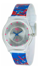 Reloj Extra Moda Dama Rayado Large 19 Xl466 Xl Plástico XPuOkiTZ