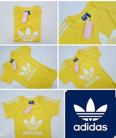 remera adidas amarilla mujer