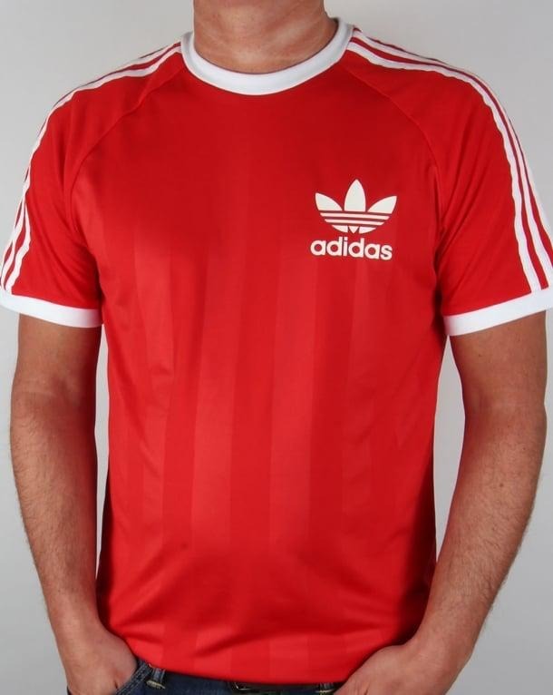 remera roja adidas