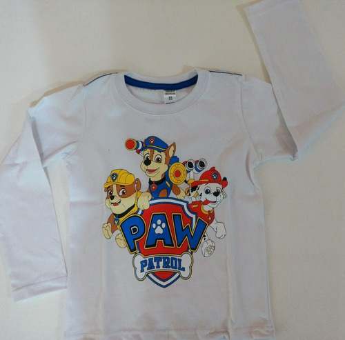Paw Patrol Niño Camiseta Mangas Largas 2 a 8 años Nuevas Colecciones