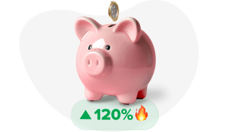 Rendimento de 120% do CDI em Cofrinhos
