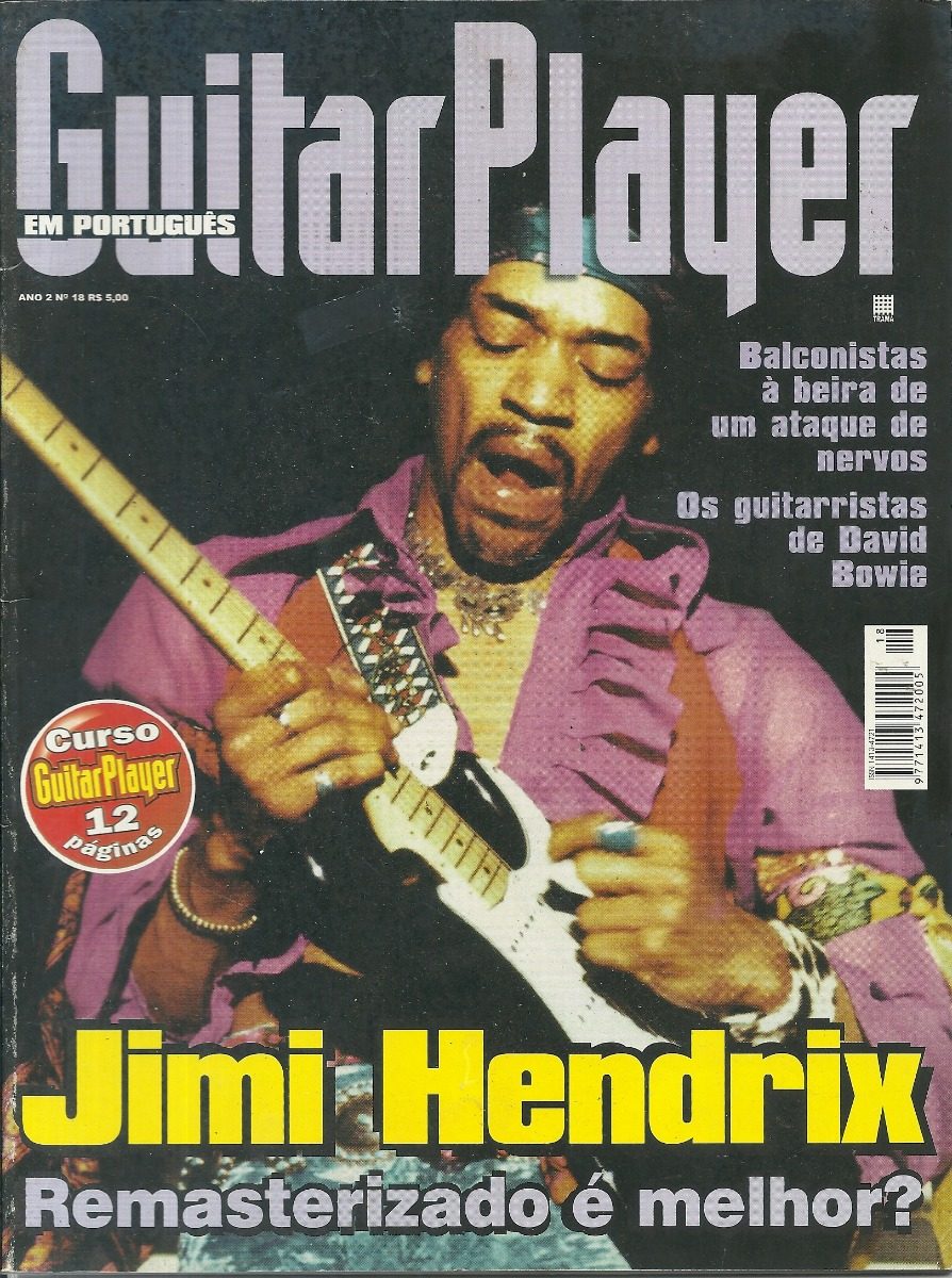 revista guitar player jimi hendrix david bowie r 15 00 em
