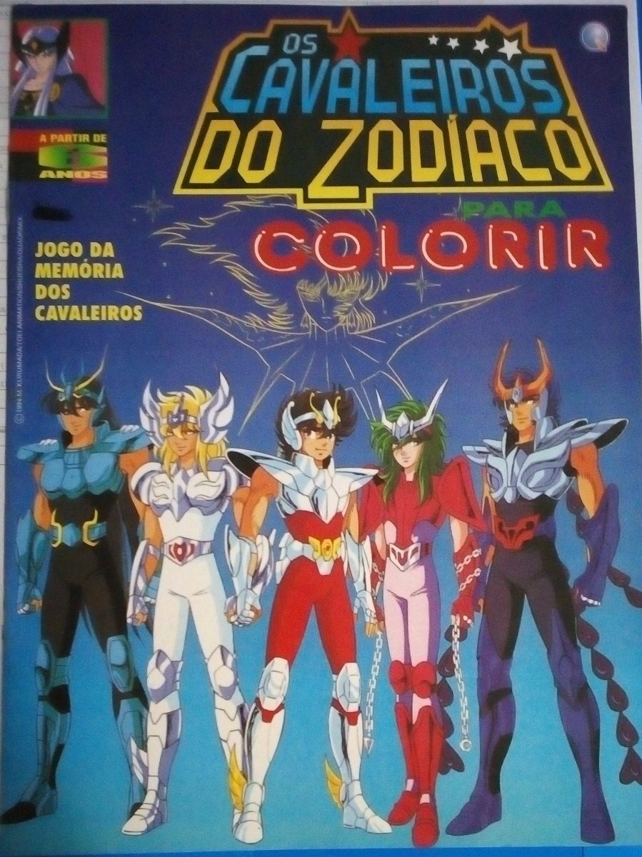 Revista Para Colorir -nova - Cavaleiros Do Zodíaco Nº 6 